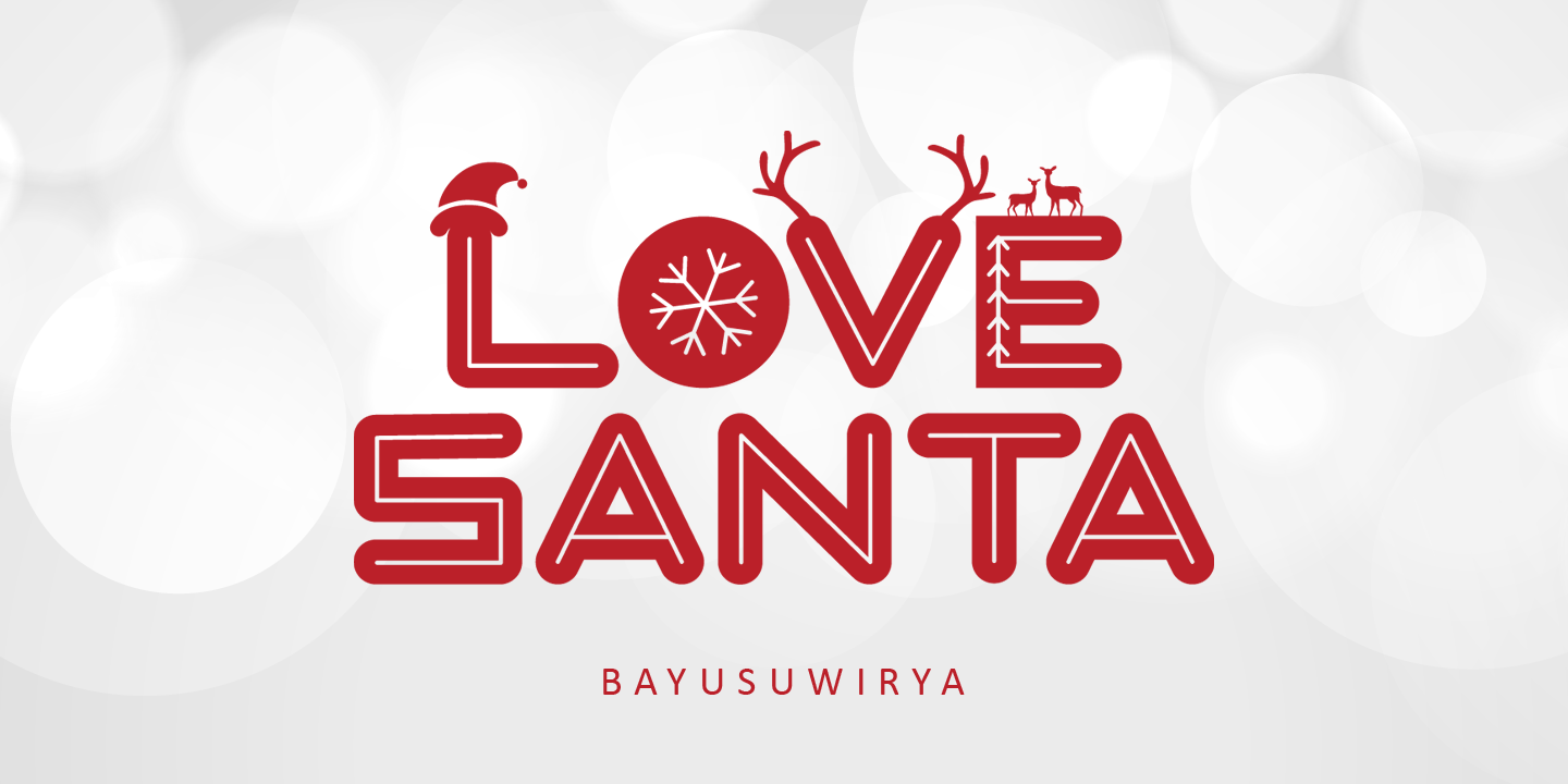 Beispiel einer Love Santa-Schriftart